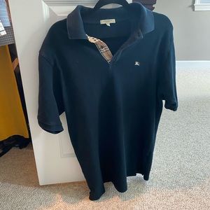 Black Burberry men’s polo size medium
